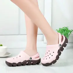 Новинка 2019 года, мужские и женские удобные домашние тапочки в стиле «крокбан» без шнуровки, сандалии, пляжная обувь, непромокаемая обувь