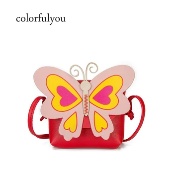 

Cute Kid bags Butterfly shape kindergarten baby Shoulder bag child PU leather Crossbody Bags cartoon animal mini Purse Bolsas