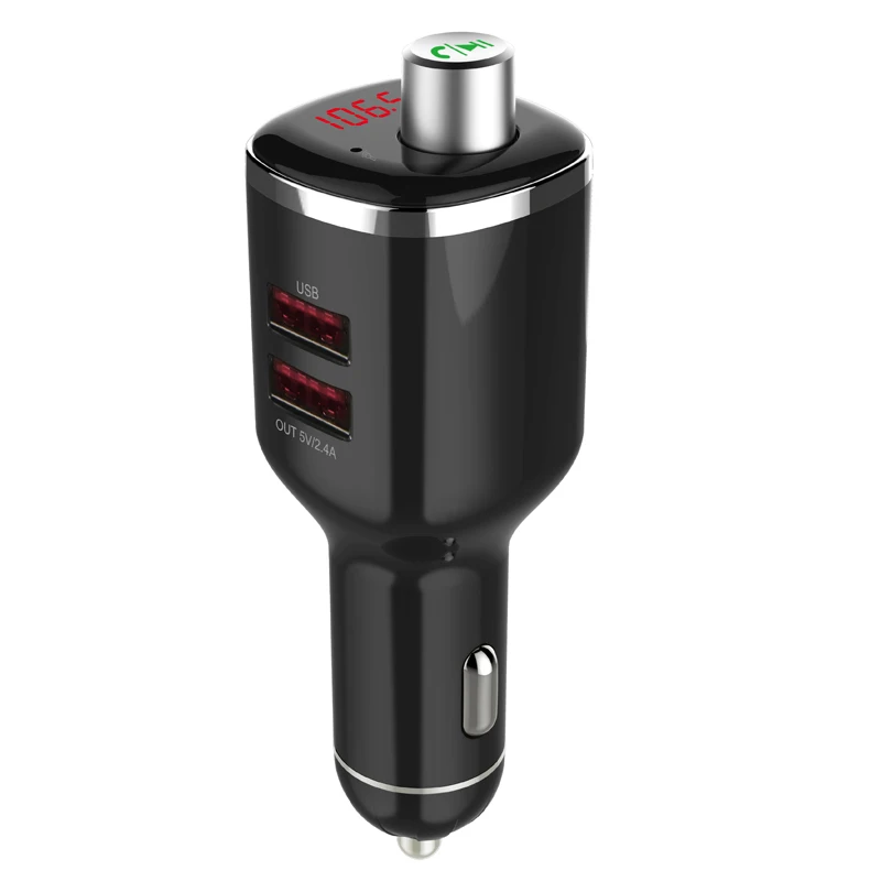 1 шт. 3 в V4.2 Bluetooth автомобиля Зарядное устройство светодиодный Дисплей fm
