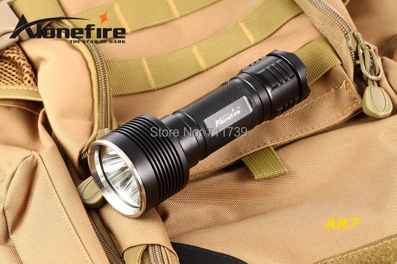 AloneFire AK7 3 x CREE XM-L U2 светодиодный фонарь 3480LM 5 режимов высокой мощности с удлинительной трубкой для 1/2x26650 батарей