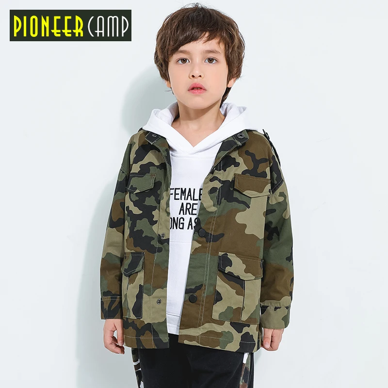 

Pioneer Camp Spring Kids Boys Camouflage Print Jacket Casual Sports Coat 100%Cotton BWT910090