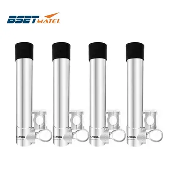 

4 PCS 360 Degree Adjustable Removable Clamp On Rail Mount stainless steel 316 fishing rod holders for 25mm or 32mm boat rail