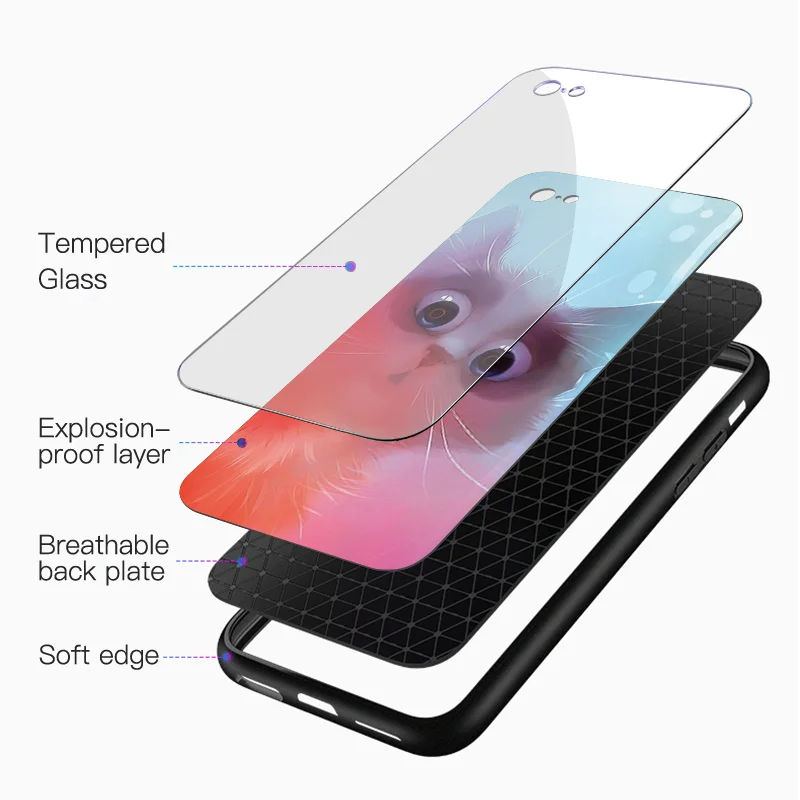 Cat Чехол крышка с узорами для samsung Galaxy A50 M20 M10 Note 8 9 S10e S8 S9 S10 плюс J5 J7 Prime A6s J4 A6 A7 A8 2018