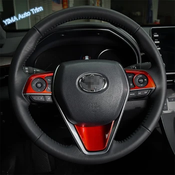 

Lapetus Car Styling Steering Wheel Decoration Cover Trim 3 Pcs ABS Fit For Toyota Avalon 2019 2020 Red Matte / Carbon Fiber Look