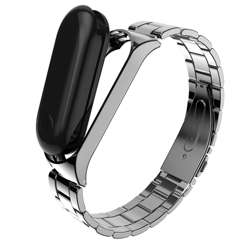 Металлический ремешок из нержавеющей стали для Xiaomi mi band 3 4 Классический сменный