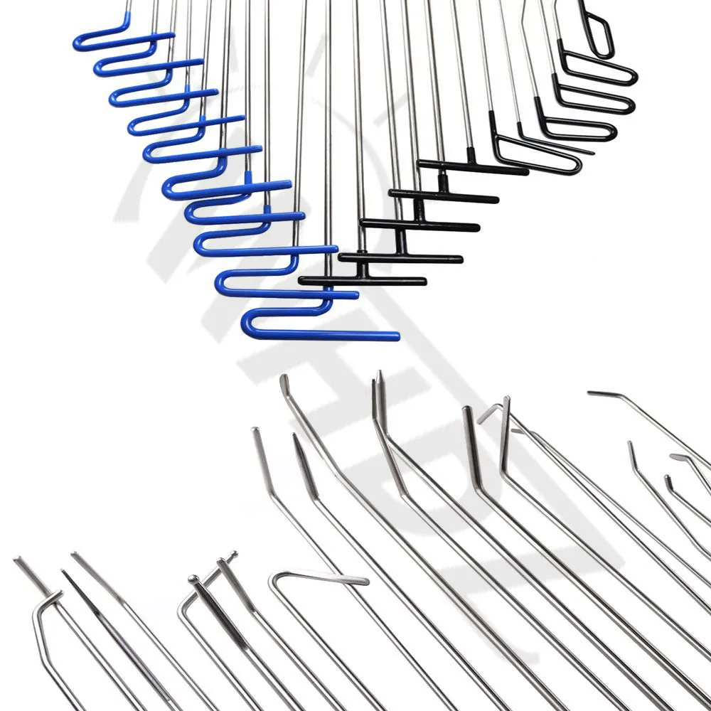 Набор инструментов с крючками PDR толкатель лом для удаления вмятин безболезненный инструмент для ремонта вмятин набор инструментов для автомобиля авто корпус DoorDing град ремонт ручной инструмент