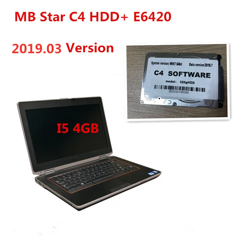 

Professional 2019.03 version MB Star C4 Software HDD Win7 320G diagnosis with LAPTOP E6420 I5 4GB High Quality