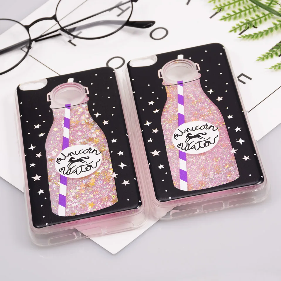 Reaoom for Xiaomi Redmi 4X Case Glitter Dynamic Liquid Colorful Star Quicksand Cute Bottle Unicorn Cover for Xiaomi Redmi 4x     (9)