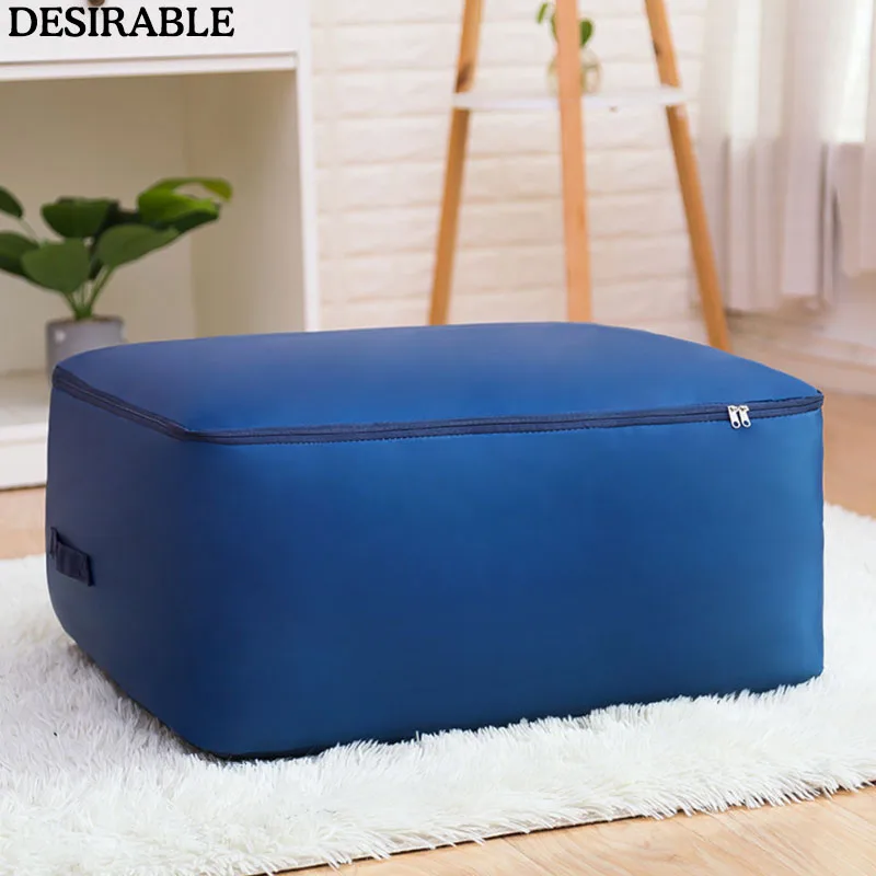 

New Waterproof Clothes Storage Bag Thicken Oxford Large Capacity Folding Closet Organizer For Pillow Quilt Blanket Finishing Bag