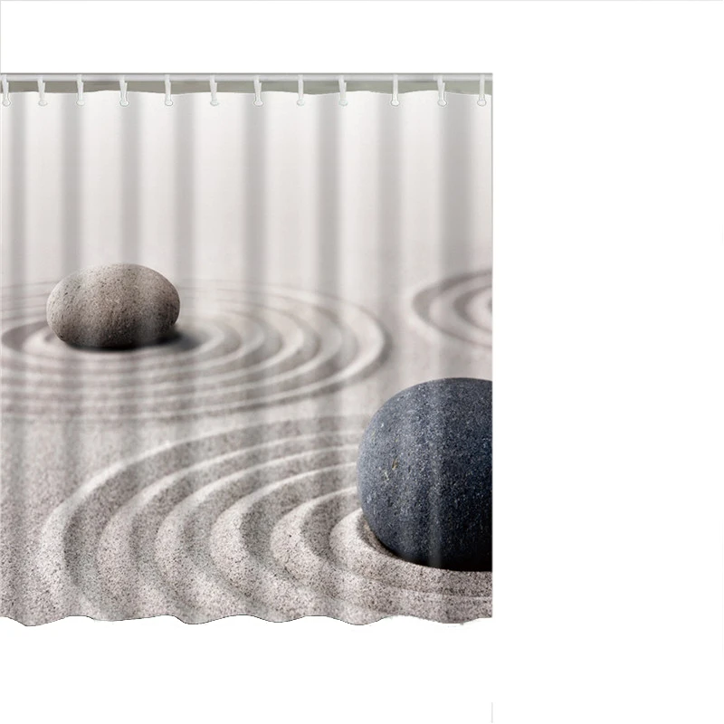 

Desert Stone Shower Curtains for Bathroom HD 3D Printing Waterproof Curtains Fabric Polyester Bath Screen Home Decoration