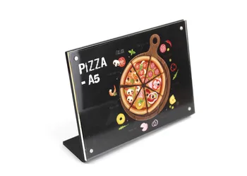 

20pcs A5 Vertical Acrylic Magnetic Label Holder Stand L Black sign card poster Menu List Frame Advertising Rack Desktop