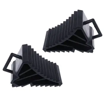 

2 Pcs Antislip Vehicle Car Truck Wheel Tire Chock Stop Block Black