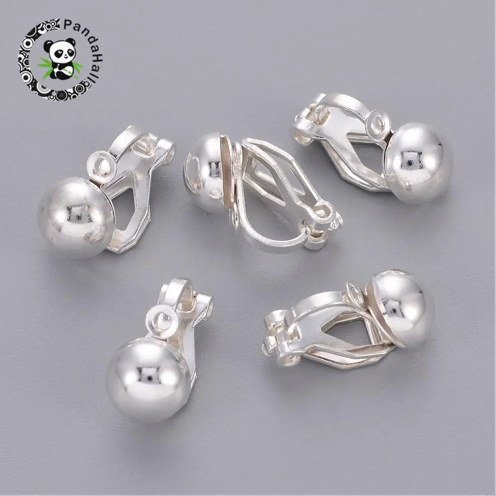 10pcs Brass Clip on Earring Components for Non Pierced Ears Jewelry