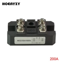 MDQ серии однофазный мост модули MDQ200A 200A Amp 1600V 1-фазный модуль диодного выпрямителя радиатор Медь база