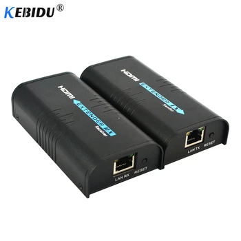 

kebidu 1080P HDMI Extender Ethernet Network Transmitter Receiver / Sender Extender TX/RX 100M for Cat5 Cat6 Rj45 HDTV TV