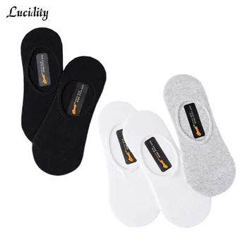 

Solid Color Summer Cotton Boat Men's Socks Fashion Invisible Silicone Socks Stripe Man 4pairs/lot =8pieces