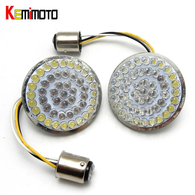 

Motorcycle 2" Bullet Style 1157 Turn Signal LED Inserts For Softail 2011-2017 Dyna 2012-2017 Sportster Touring 2014-2017