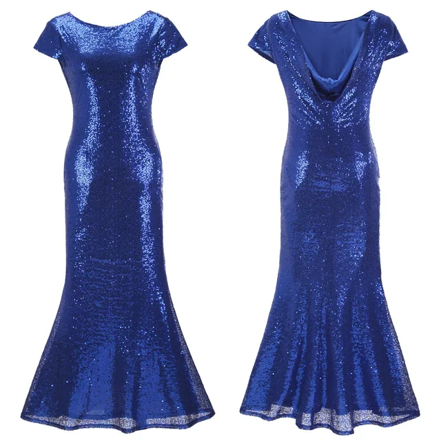 2017 summer women dress gold bridesmaid wedding quality Sequins long Dress party Dresses bandage