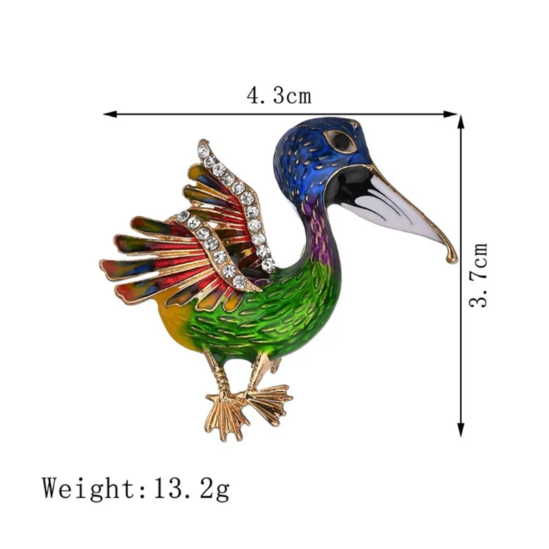 Красочные эмалированные булавки Toucan Птица Броши для женщин тренд Пеликан птица животное брошь булавки ювелирные изделия Модные аксессуары для одежды подарок