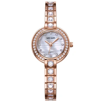 

MEGIR Rose Gold Watches Women Fashion Watch 2018 Luxury Brand Quartz Wristwatch Ladies Bracelet Women's Watches For Women Clock