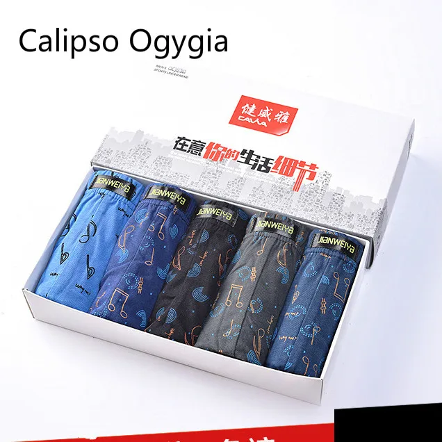 Calipso Ogygia 5 шт./кор. мужские трусы мужское нижнее белье хлопковые с принтом в