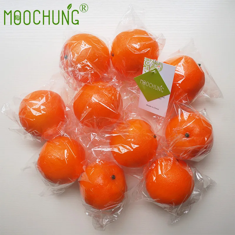 

MOOCHUNG Top Quality Artificial Oranges Table Decorative Fruit Christmas Party Decorations Photography Props Simulation Fruits