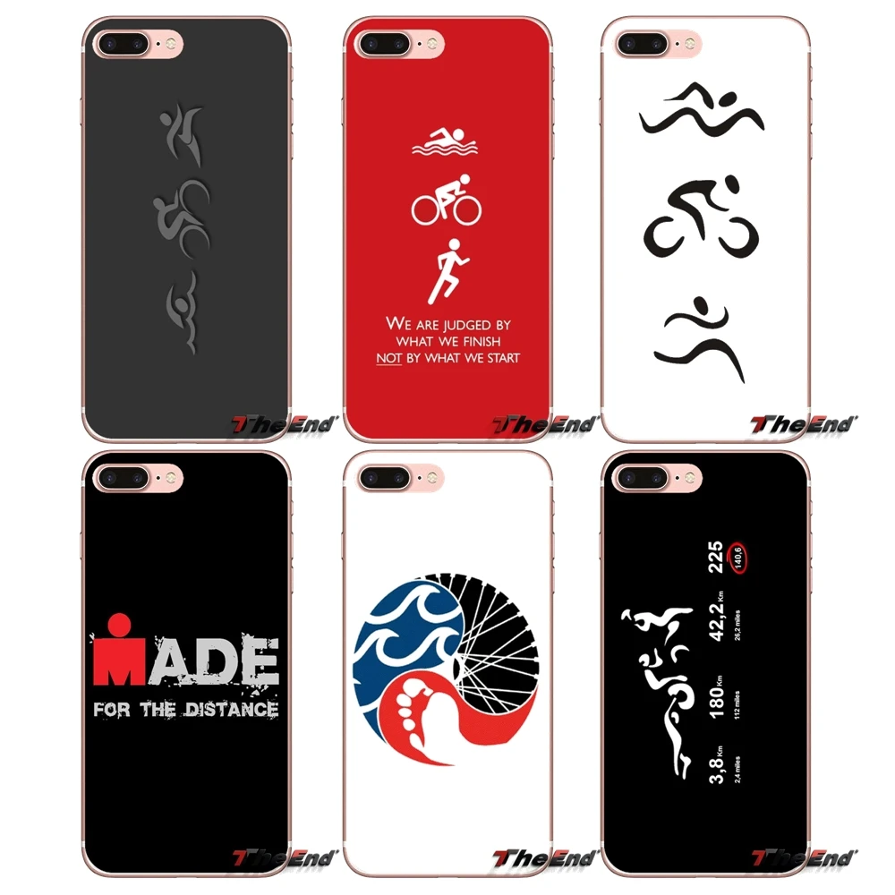 

For Apple iPhone X 4 4S 5 5S SE 5C 6 6S 7 8 Plus 6Plus 7plus 8plus Fundas Coque Item Triathlon Ironman Print Silicone Case