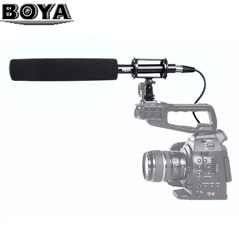 

BOYA BY-PVM1000L Professional Unidirectional Broadcast Condenser Shotgun Interview Microphone for Canon Nikon Sony DSLR Camera