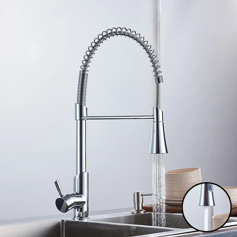 

New Kitchen Faucet Pull Out Spray Kitchen Tap Sink Faucet Mixer Tap Hot&Cold Water Single Hole Single Handle Torneira Cozinha