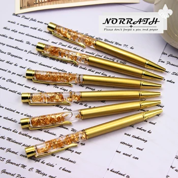 

Golden ballpoint pen luxury pens for writing spinning metal pen office supplies school accessories korean stationery child gift