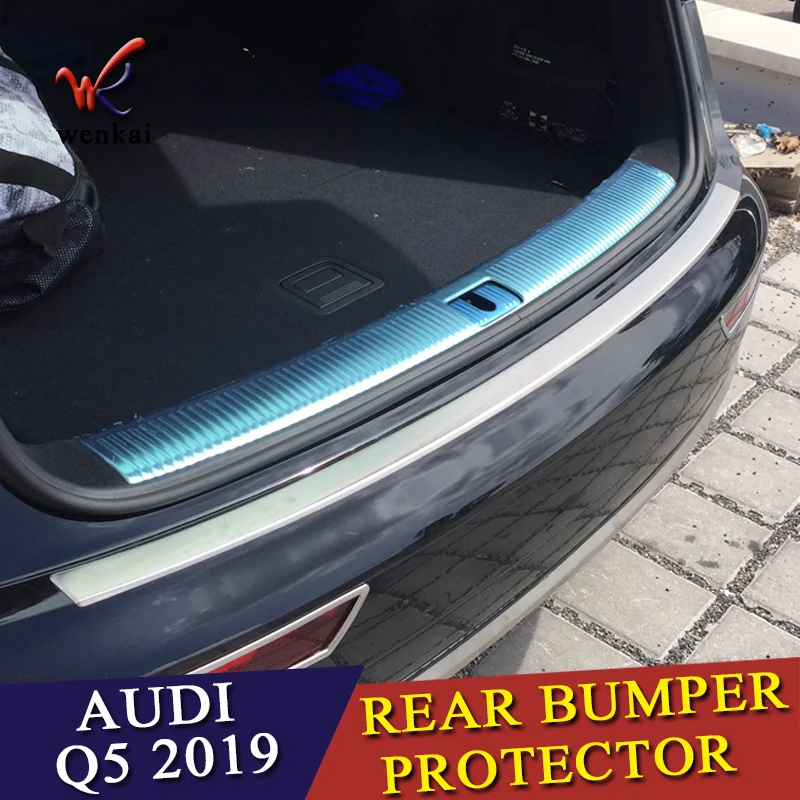 Аксессуары для Audi Q5 2018 2019 защита заднего бампера ступенчатая панель Накладка на