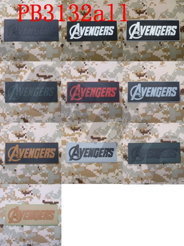 

3D PVC patch avengers Logo Tapes Rubber patch