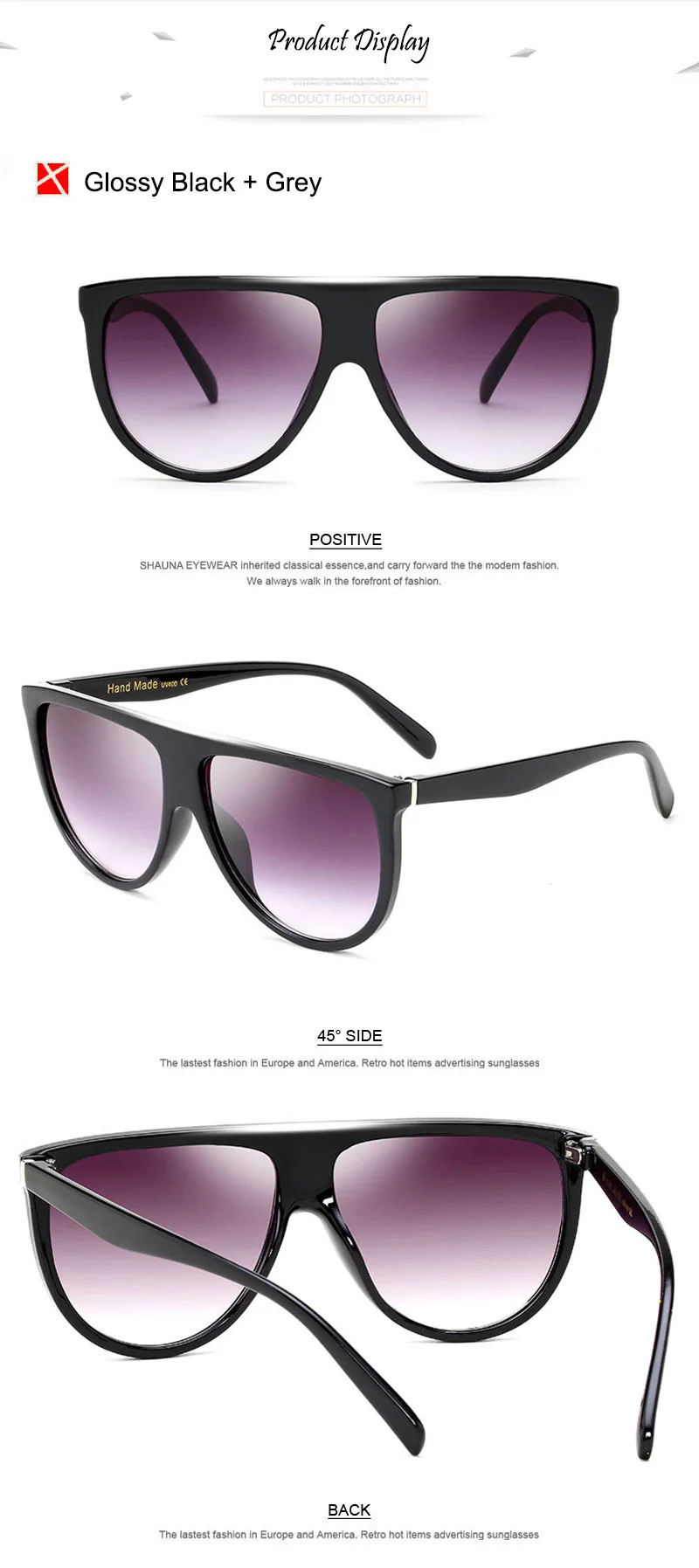 Винтажные очки shauna, женские солнцезащитные очки с плоским верхом, брендовые дизайнерские модные мужские очки с градиентом/прозрачными линзами