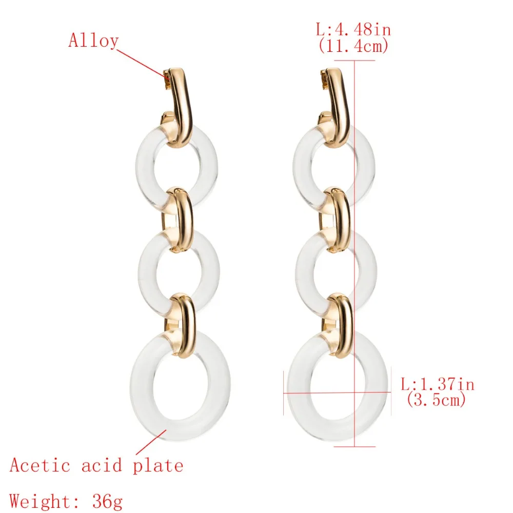 Unique Fashion Drop-shaped Big Earrings Retro Personality Simple Earrings Wedding Party Jewelry Gift ET39 (2)