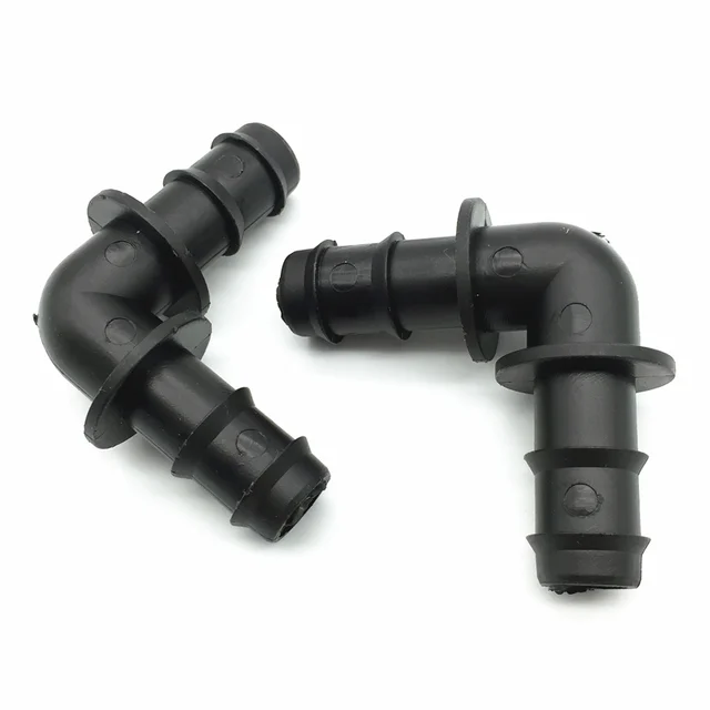 50 Pcs 12mm Elbow Bend Hose Fittings Garden Micro Irrigation Water