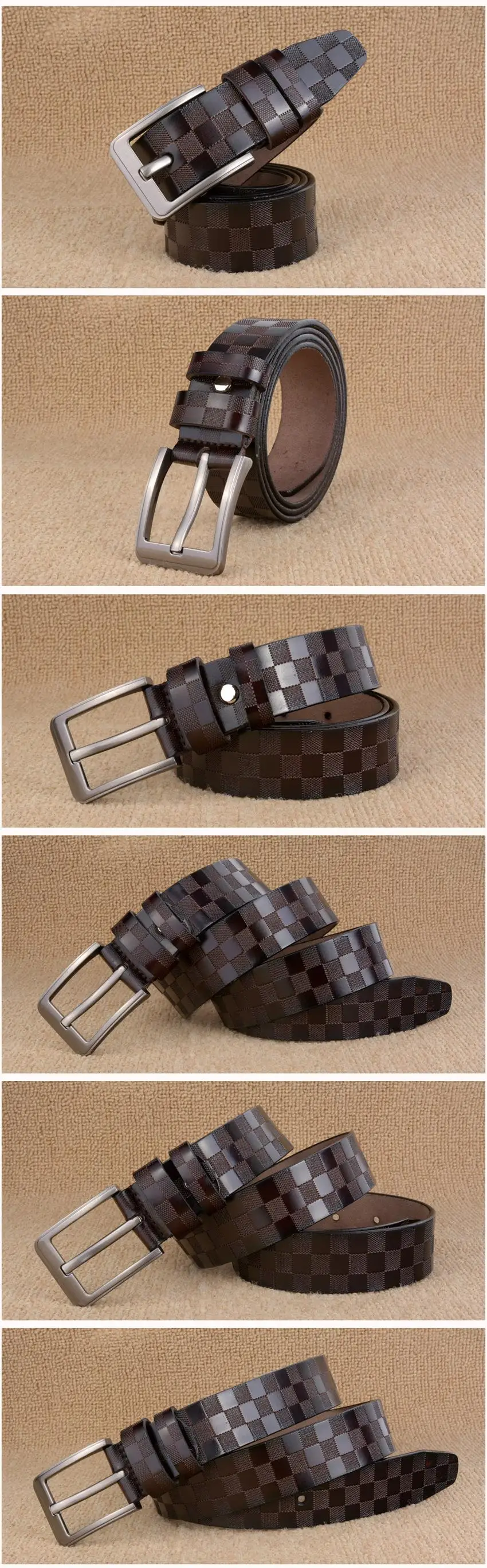 110-125x3.8см классический сетчатый кожаный ремень из натуральной кожи мужской роскошный бренд ковбойские ремни для мужчин джинсы ceinture homme C217