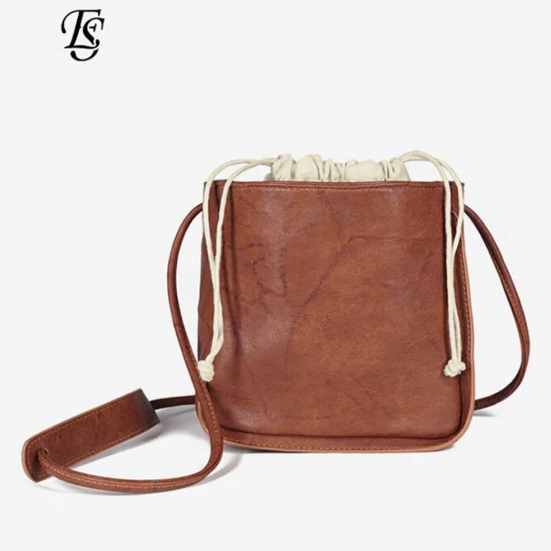 

E.SHUNFA women bag 2019 new casual fashion small square bag drawstring ladies Crossbody bag shoulder bag Messenger bag