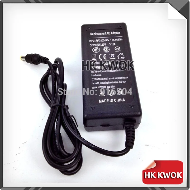 19V 3.16A 5.5*3.0mm AC Power Laptop Adapter For samsung R429 RV411 R428 RV415 RV420 RV515 R540 R510 R522 R530 Notebook Charger