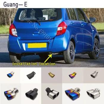 

car stickers cover muffler exterior back end pipe dedicate exhaust tip tail outlet ornament 1pcs For Suzuki CELERIO 2016-2019