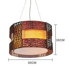 50 см подвесной светильник столовая подвесной светильник круг искусственного бумаги старинные ресторан лампы освещения ZS70