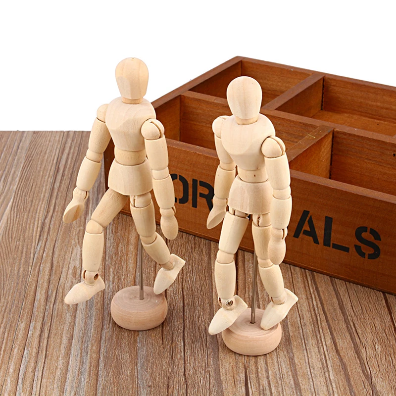 

2019 1Pc Artist Movable Limbs Male Wooden Toy Figure Model Mannequin Art Sketch Draw Action Figures Toy 11CM 14CM 20CM 32.5CM