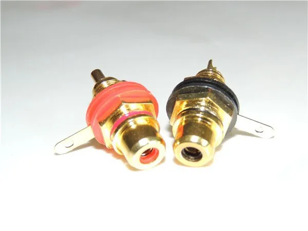 

100 шт. позолоченный переходник с гнездом RCA