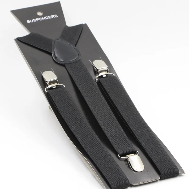 

Mens Suspenders Y-back Adjustable Suspender Clip-on Elastic Brace Women Belts Straps 40 Colors, L 2.5X100CM
