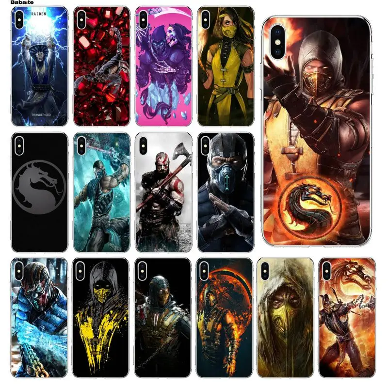 

Babaite Scorpion In Mortal Kombat TPU Transparent Phone Case Cover Shell for iPhone 5 5S SE 6 6s 7 7plus 8 8Plus XRX XS MAX case