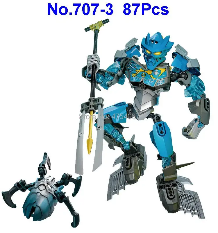 

707-3 87pcs bionicle cali master of water 70786 building block Toy
