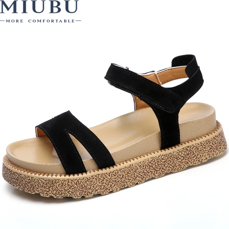 

MIUBU Open Toe Lace up Heels Sexy Woman Sandals peep-toe sandals Thick with Women Shoes Roman High help sandalias mujer Platform