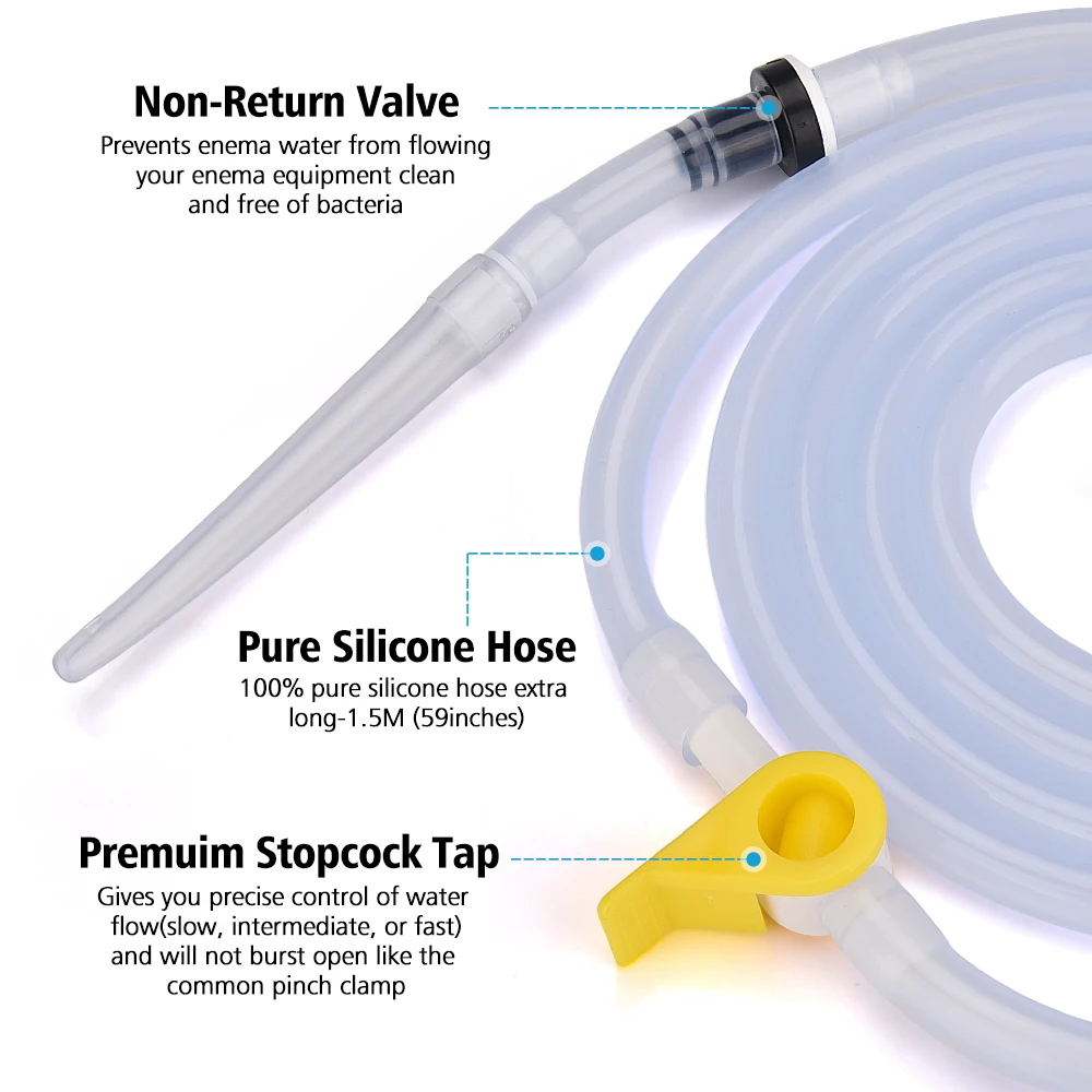 Женская гигиеническая сумка для клизмы, наборы для очищения толстой кишки, силиконовый шланг, здоровье, Анальный очиститель для вагины комплект для клизмы, промывка при запоре