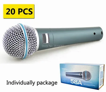 

Free shipping, 20pcs discount price sale, beta58a shuretype wired dynamic vocal microphone , beta58a wired microphone