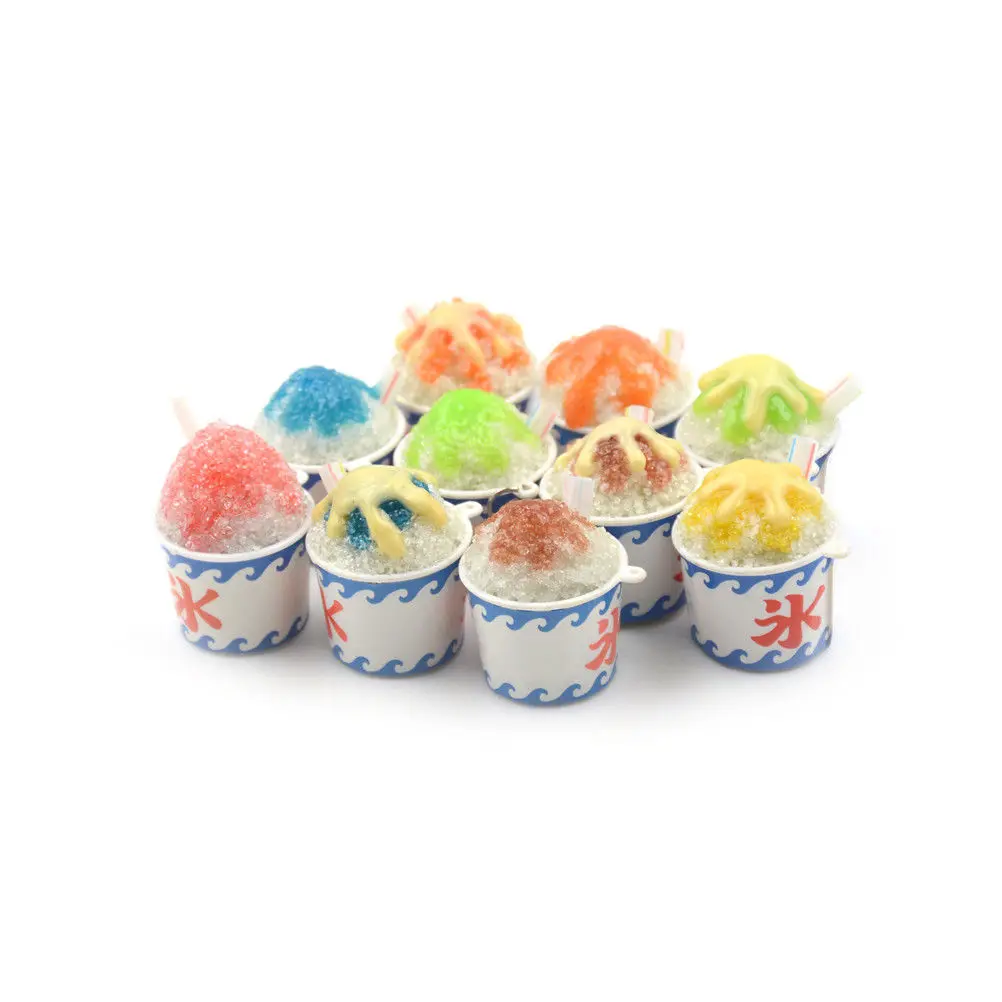 

1 Pcs Simulation Drinking Ice Cup 1/12 Scale Miniature 3D Cute Resin Mini Colorful Cupcake Dollhouse Miniature Play Food Toy