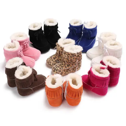 

Emmababy Tassel Boots Baby Newborn Infants Girl Boy Cotton Booties Snow Boots Warm Shoes